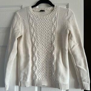 Cream Fisherman Cable Knot Sweater